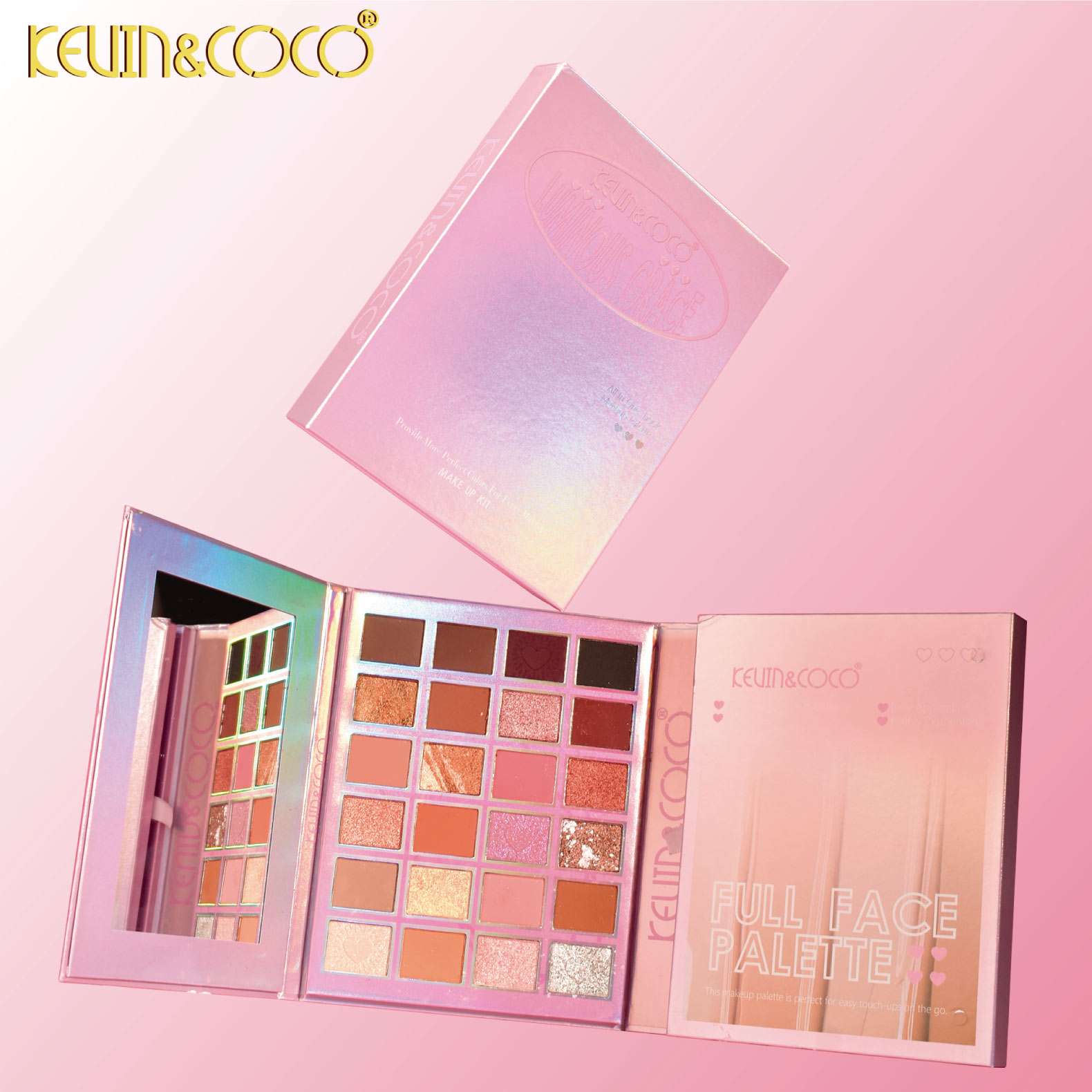 Kit de Maquillaje Completo con Espejo – Kevin&Coco REF:KC248384
