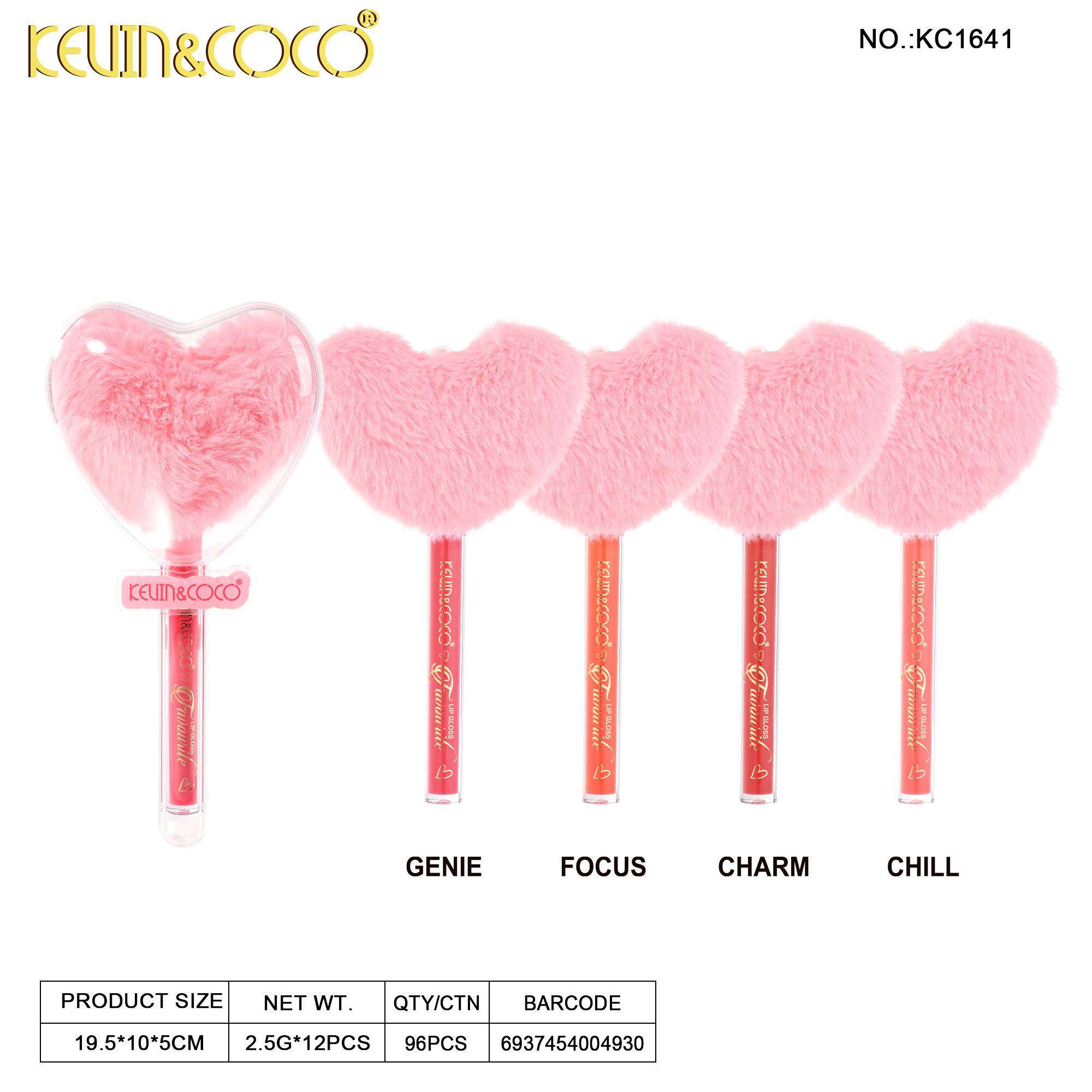LABIAL LÍQUIDO CON APLICADOR DE CORAZÓN KC1641