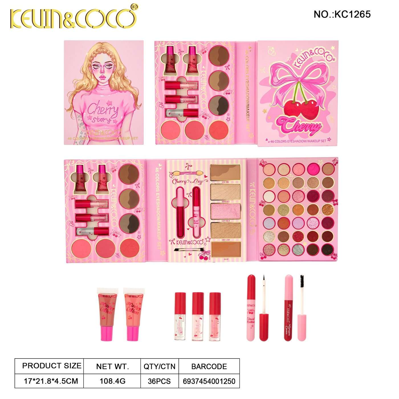 KIT DE MAQUILLAJE KEVIN&COCO KC1265 - Imagen 2